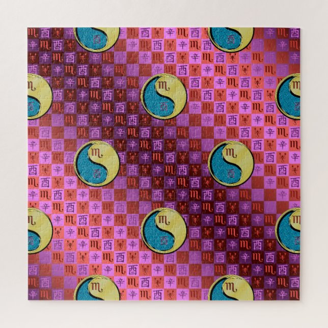 Scorpio & Metal Rooster Jigsaw Puzzle (Vertical)