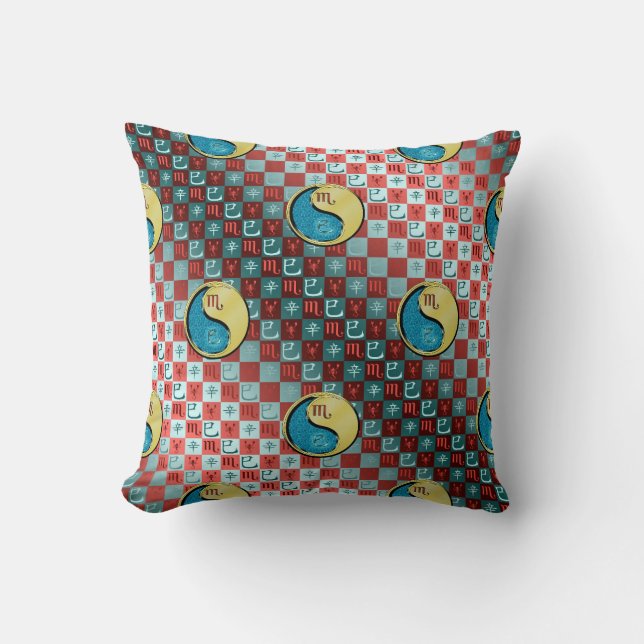 Scorpio & Metal Snake Cushion (Front)