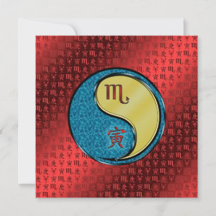 Scorpio & Metal Tiger Card