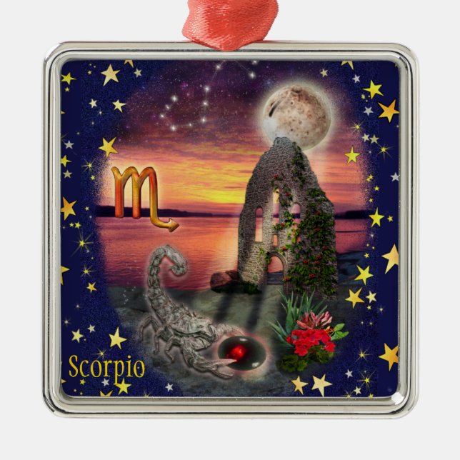 Scorpio Metal Tree Decoration (Front)