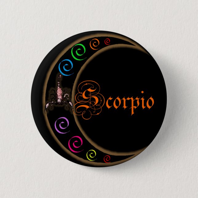 Scorpio Moons 6 Cm Round Badge (Front)