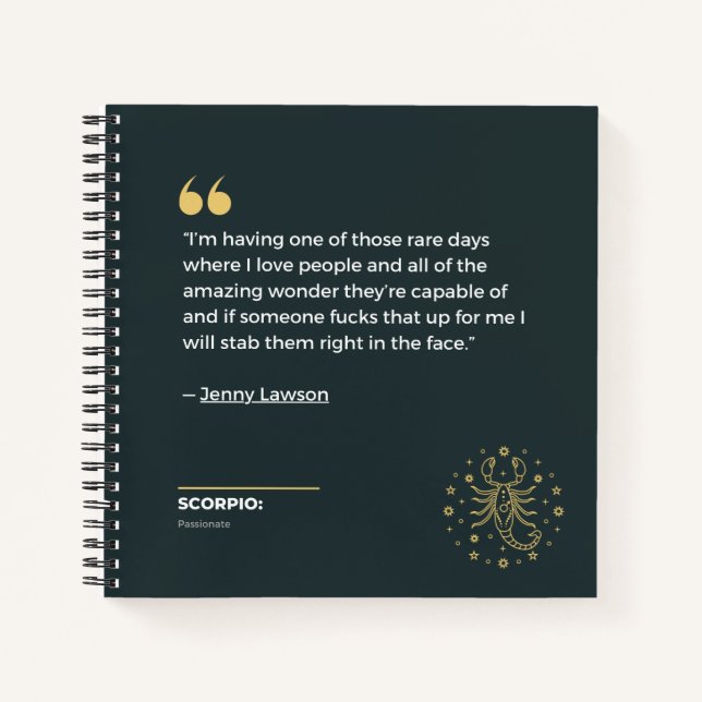 Scorpio notebook (Front)