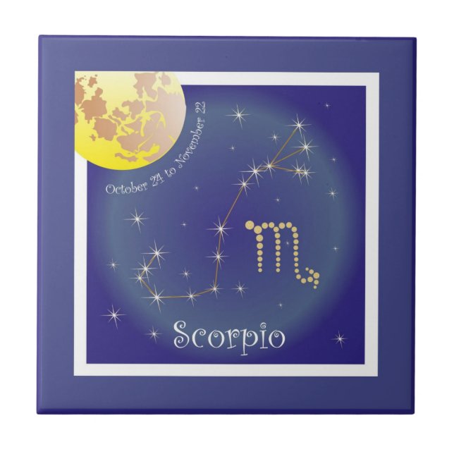 Scorpio October 24 to November 22 Fotofliese Tile (Front)