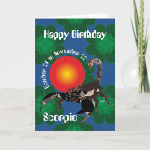Scorpio October 24 to November 22 Greeting Card