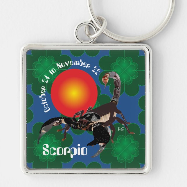 Scorpio October 24 to November 22 Keychain (Front)