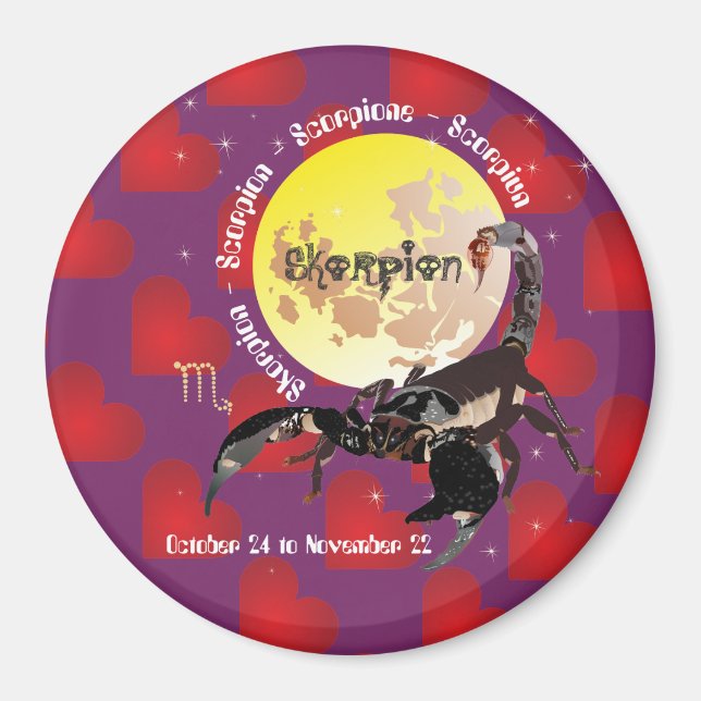 Scorpio October 24 to November 22 Magnet (Front)