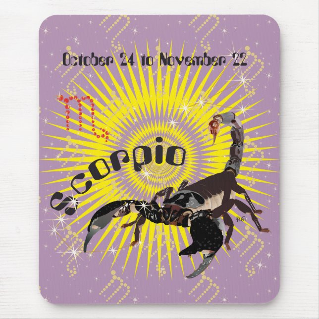Scorpio October 24 to November 22 Mauspad Mouse Mat (Front)