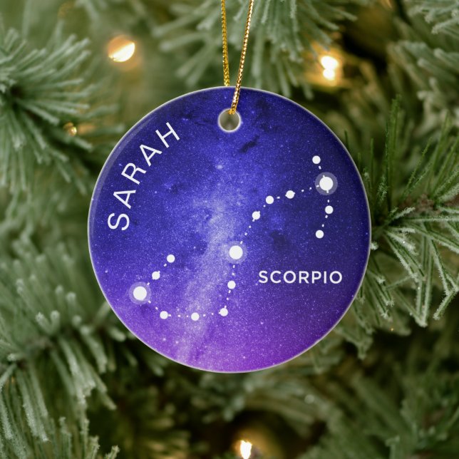 Scorpio Ornament Personalized Zodiac Gift (Tree)