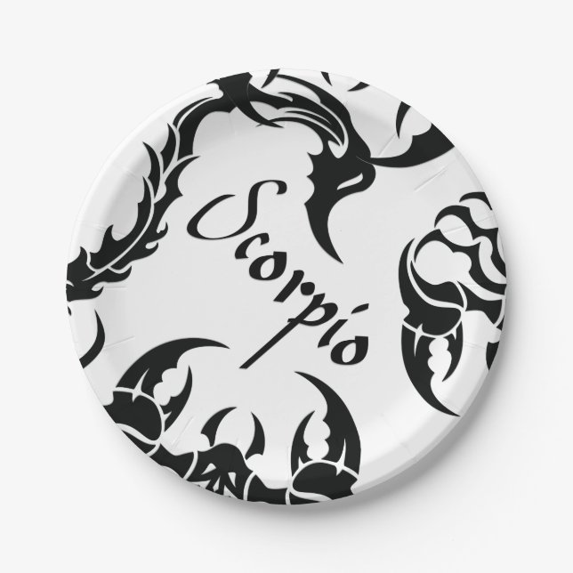 Scorpio Paper Plate (Front)