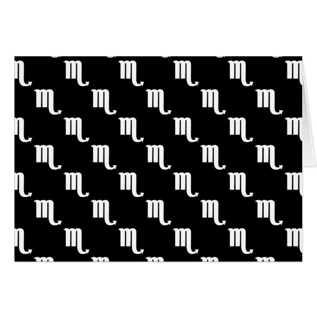 Scorpio Pattern Black and White (Front Horizontal)