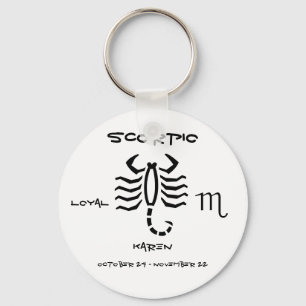 Scorpio Personalised Key Ring
