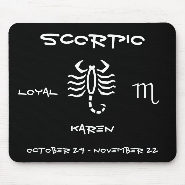 Scorpio Personalised Mouse Mat (Front)