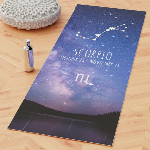 Scorpio   Personalised Zodiac Astrology Yoga Mat