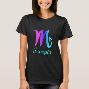 Scorpio Pink Purple Blue Horoscope Sign T-Shirt