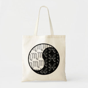 Scorpio Pisces yin yang zodiac couple Tote Bag