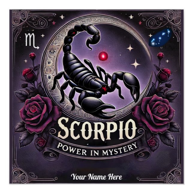 Scorpio “Power in Mystery” Glossy Poster  (Front)