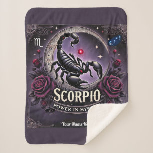 Scorpio “Power in Mystery” Sherpa Blanket