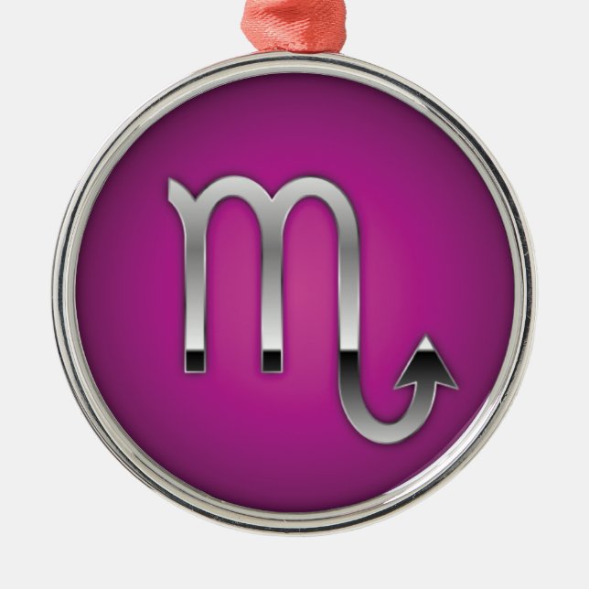 Scorpio Premium Christmas Metal Tree Decoration (Front)