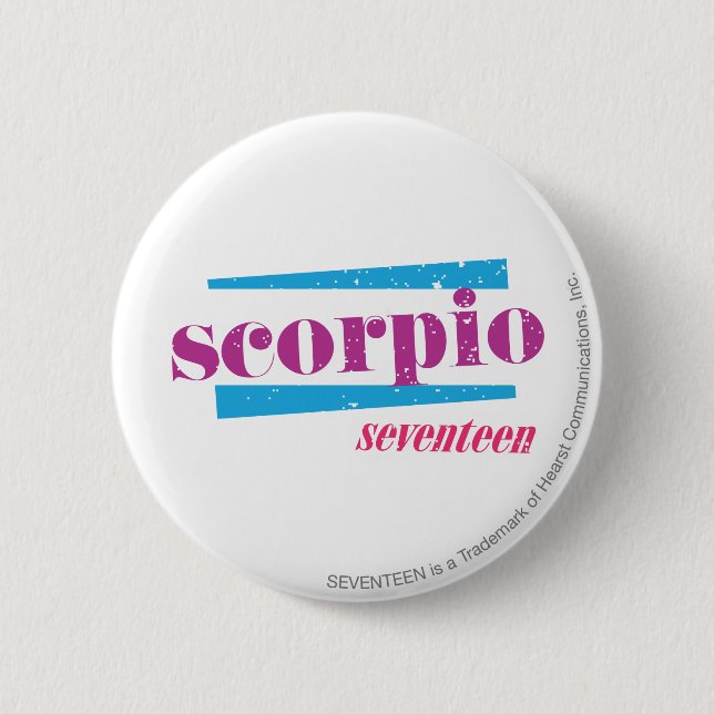 Scorpio Purple 6 Cm Round Badge (Front)