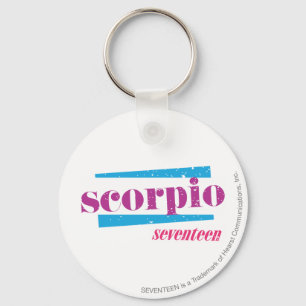 Scorpio Purple Key Ring
