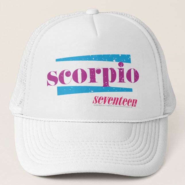 Scorpio Purple Trucker Hat (Front)