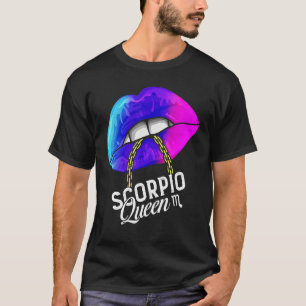 Scorpio Queen Lips Zodiac Horoscope Girls Women Bi T-Shirt