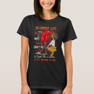Scorpio Queen Sweet As Candy Birthday  For Black W T-Shirt