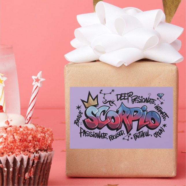 Scorpio Rectangular Sticker (Party)