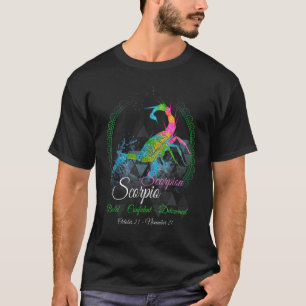 Scorpio  Retro Sunset Zodiac Sign Birthday T-Shirt