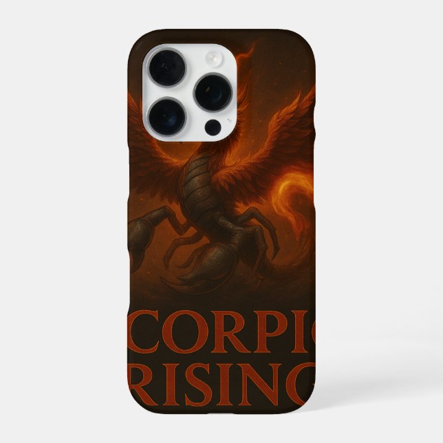 Scorpio Rising Fire Zodiac Poster iPhone Case (Back)