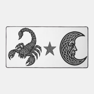Scorpio Scorpion Sigil — Mythic Zodiac Inkwork Desk Mat