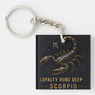 Scorpio Scorpion Zodiac Sign Celestial Horoscope Key Ring
