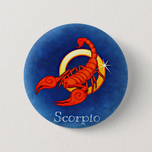 Scorpio, Scorpione 6 Cm Round Badge