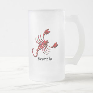 Scorpio Sign Frosted Beer Mug