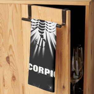 Scorpio sign tea towel