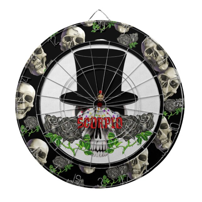 Scorpio Skull Dartboard (Front)