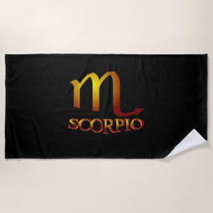 Scorpio Star Gold Beach Towel