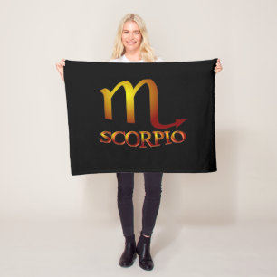 Scorpio Star Gold Fleece Blanket
