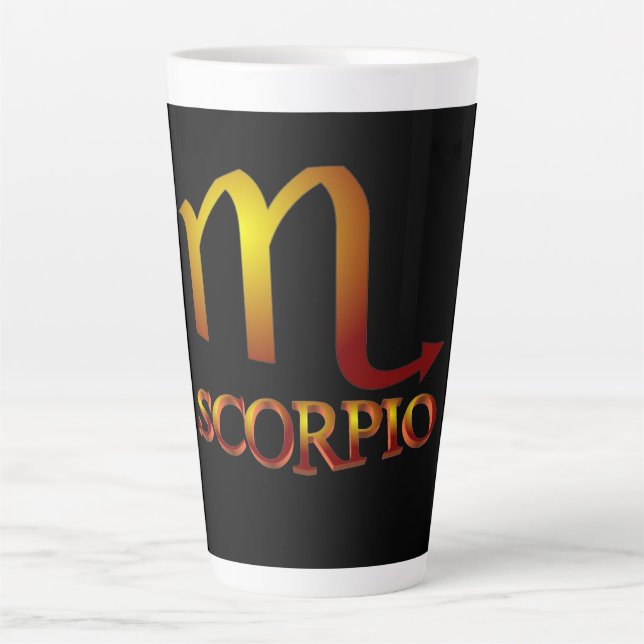 Scorpio Star Gold Latte Mug (Front)