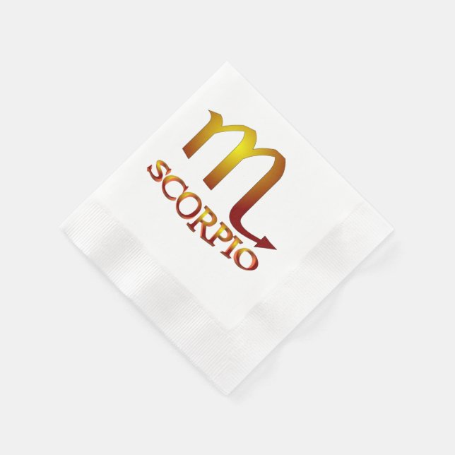 Scorpio Star Gold Napkin (Corner)