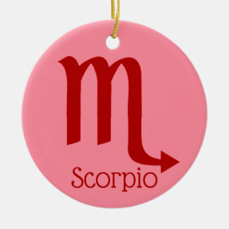 Scorpio Sun Sign Zodiac Symbol  Ceramic Tree Decoration