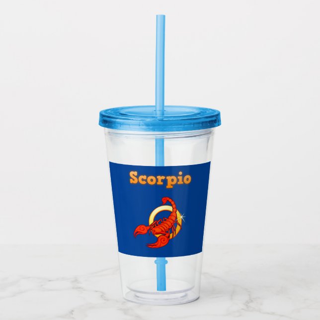 Scorpio symbol  acrylic tumbler (Front)
