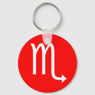 Scorpio Symbol Key Ring