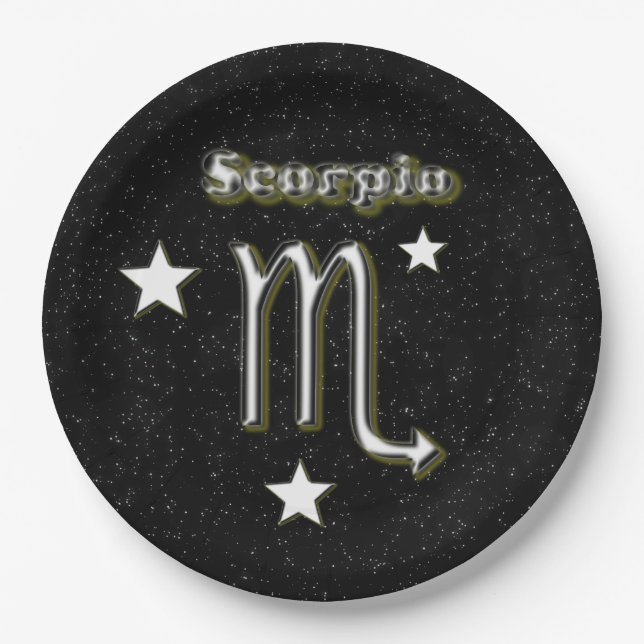 Scorpio symbol paper plate (Front)