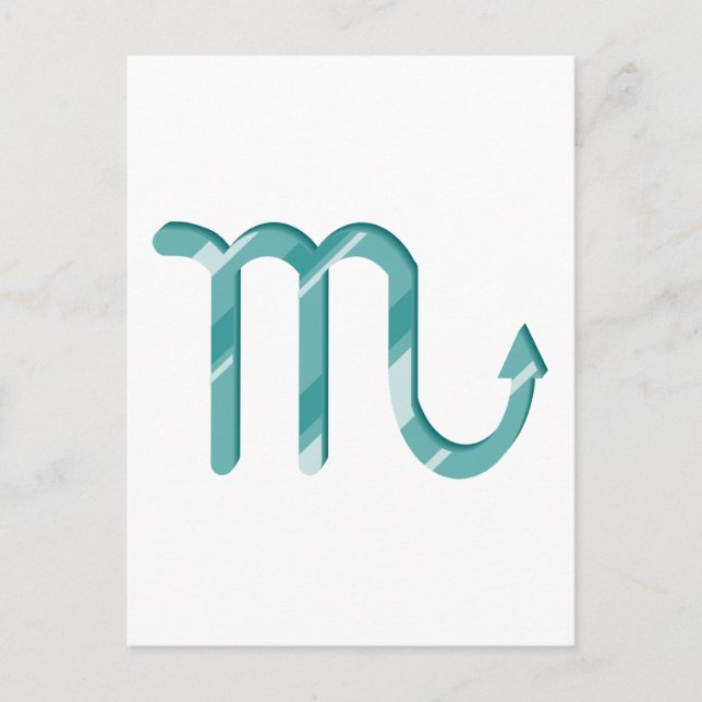Scorpio symbol postcard (Front)