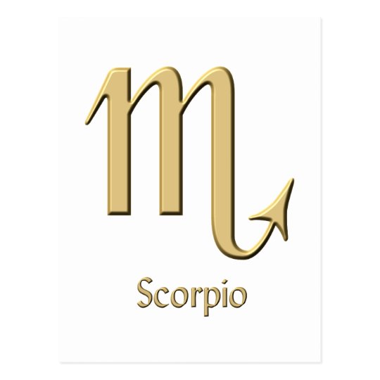 Scorpio symbol postcard