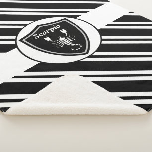 Scorpio symbol sherpa blanket
