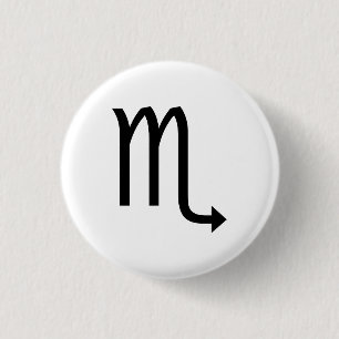 Scorpio Symbol Zodiac 3 Cm Round Badge