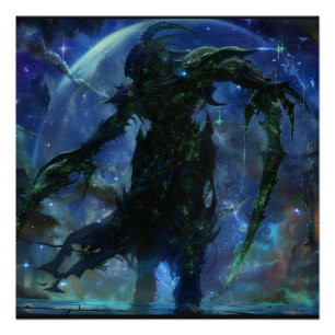 Scorpio (The Assassin) Zodiac Sign Deity Poster