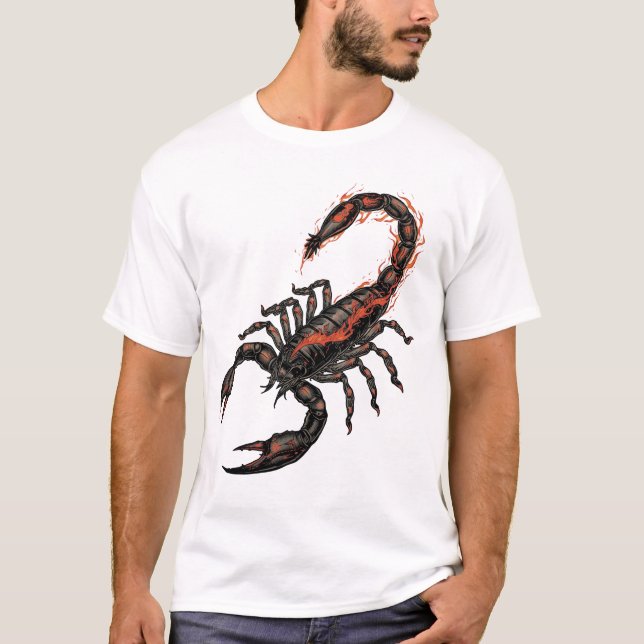 Scorpio – The Fiery Scorpion T-Shirt (Front)
